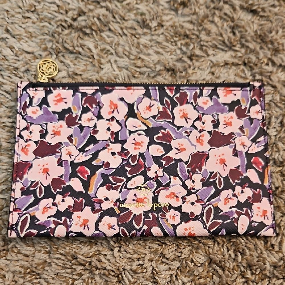Nanette Lepore Plum Blossom Zipper Pouch